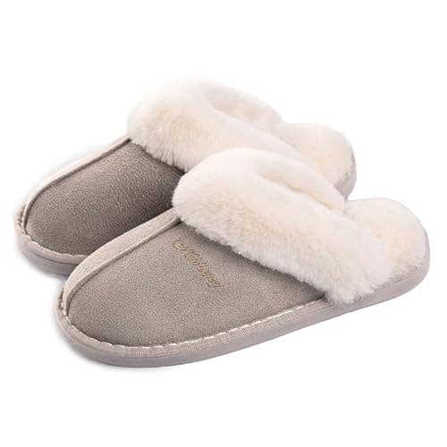 Misolin Damen Herren Hausschuhe Winter Warme Faux Pelz Slippers Weiche Flache Plüsch Pantoffeln Rutschfeste Outdoor/Indoor - mit super Qualität - Image 1