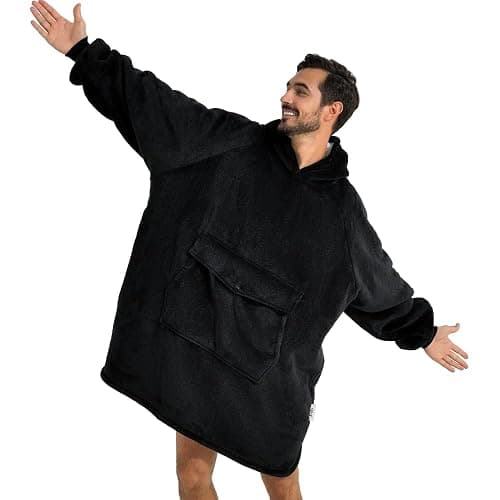 Krifey Wearable Blanket Hoodie for Men, Oversized Sherpa Fleece Sweatshirt with Giant Pocket, Cozy Birthday & Christmas Gifts for Him - Image 1