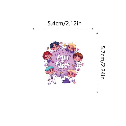 110pcs P1harmony Stickers Decals Pack，Kpop Cute Cartoon Stickers Vinyl Reusable Non-Repeating Waterproof Vinyl Decals，for Water Bottle Phone Laptop Guitar Scrapbook Skateboard Luggage thumbnail 3