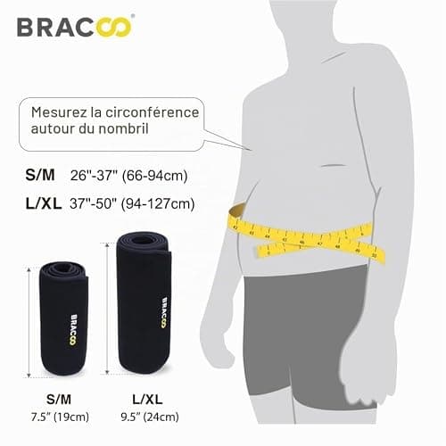 Bracoo Ceinture Abdominale de Sudation SE22 - Ceinture Amincissante Néoprène pour Femme et Homme, Gaine Ventre Plat pour Sport et Sauna thumbnail 3