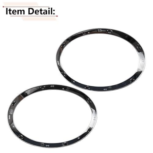 RLB-HILON Headlight Trim Ring Compatible with MINI Cooper F55 F56 F57 | for 2014 2015 2016 2017 2018 2019 2020 2021 Year, 1Pair Chrome Headlight Bezel for Driver and Passenger Side thumbnail 4