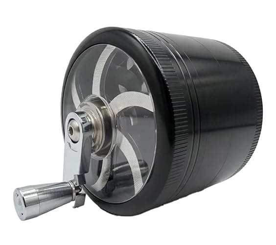 2.5 inch Spice Grinder for Kitchen Seasoning 2.5 inch Aluminum with Handle(Black) thumbnail 3