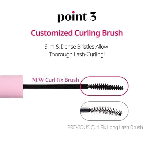 ETUDE Curl Fix Mascara Black 1+1 Set, Lash Mascara, Strong Curl Up, Long-Lasting, Waterproof, Light-Weight, Korean Makeup, Beauty, Vegan Certified (0.27 * 2 Fl Oz) thumbnail 6