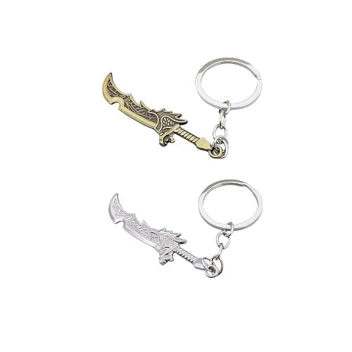 PYNASA 2Pcs Game Val Knife Keychains for Women Men,Game Weapon Val Knife Karambit Charms Keychains Cosplay Accessories Gifts - Image 1