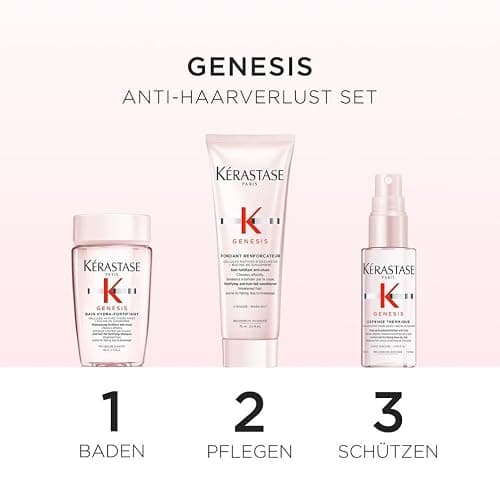 Kérastase, Genesis, Pflegeroutine mit Shampoo, Haarspülung & Hitzeschutzspray, Probierset für feines und brüchiges Haar, Gegen Haarverlust und Haarbruch thumbnail 3