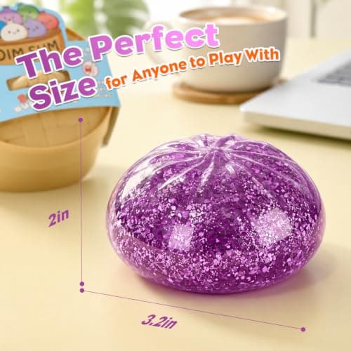 Sugar Dumpling Squishy Mystery Box - Cute Viral Squishy Dumpling Toy, Slow Rising Fidget Squeeze Toys for Stress Relief, Perfect for Desk Toys & Party Favors(Flash Pink) thumbnail 2