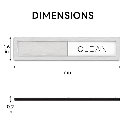 KitchenTour Dishwasher Magnet Clean Dirty Sign, Premium Stainless Steel Clean Dirty Magnet for Dishwasher Funny, Strong Magnet Non-Scratch Dishwasher Sign Kitchen Decor and Accessories thumbnail 2