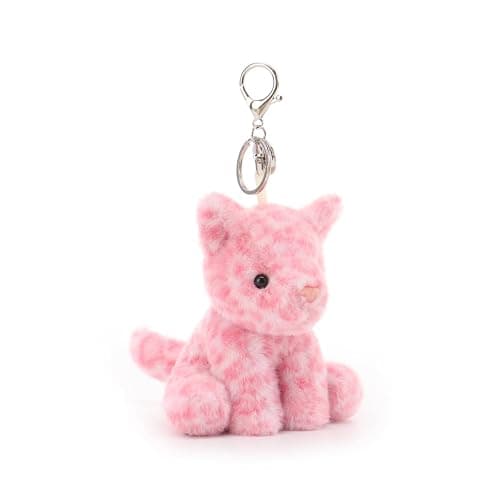 Apricot Lamb Leopard Cute Keychain, Soft Stuffed Plush Toy Keyring for Kids' Backpack, Purse thumbnail 2