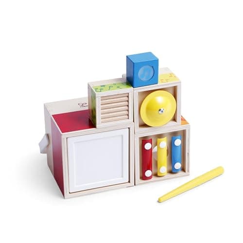 Hape Stacking Music Set | Colorful 6 Piece Musical Box Toy, Wooden Set for Kids 18 Months+ thumbnail 5