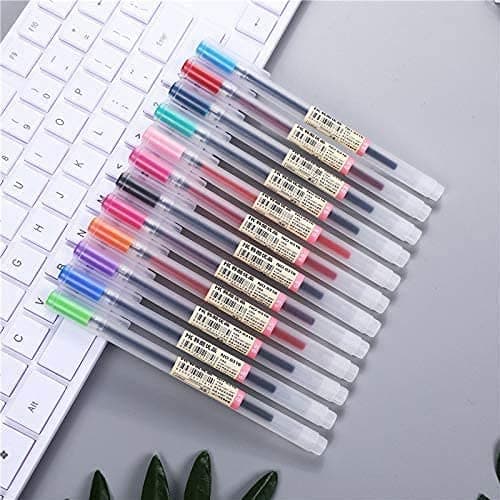NYKKOLA Japanese Style Gel Ink Pen 0.5mm Colorful Fine Ballpoint Maker Pen for Office School Stationery Supply,Pack of 12, Assorted Colors thumbnail 5