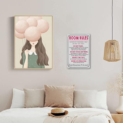 Room Sign For Teen Girls Bedroom Door Decor Teen Boy Room Signs Girl Room Rules Signs Dorm Wall Accessories Cool Things For Teens Funny Metal Tin Sign Gaming Decor 12 X 8 In thumbnail 4