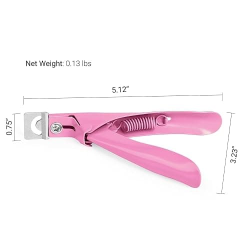 MelodySusie Acrylic Nail Clippers with 15Pcs Magnets Tip Cutters for Fake Gel Nails Sharp Professional Manicure Pedicure with Length Measurement Trimmer Nail Care Tools (Pink) thumbnail 7
