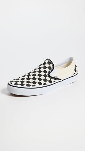 Vans Slip On Unisex Sneakers, Checkerboard Black/Off White, 12 US Women/10.5 US Men thumbnail 3