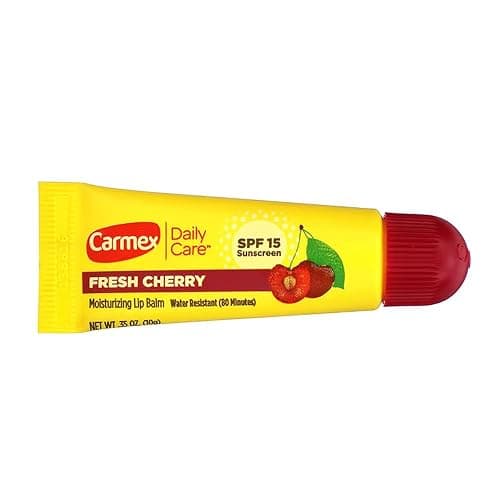 Carmex Lip Balm Tube Fresh Cherry SPF#15 0.35 Ounce (12 Pack) thumbnail 3
