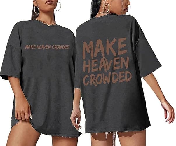 Christian Shirts for Women Faith Over Fear Oversized Graphic tees Jesus Shirt Bible Verse Casual Short Sleeve Top - Image 1