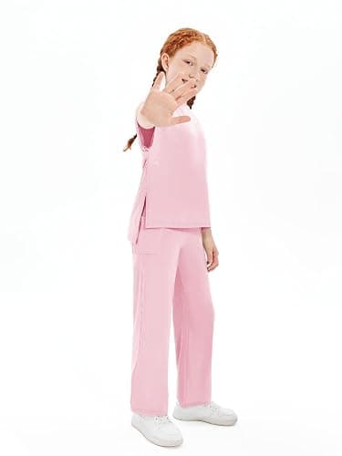 Haloumoning Girls Clothing Sets Summer Oversized T Shirts and Wide Leg Pants Kids Fashion 2 Piece Outfits 4-14 Years thumbnail 3