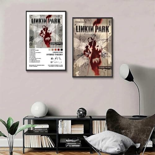 Linkin Poster Park Music Rock Band Album Cover Poster A Set of 2 Canvas Posters Room Aesthetic Festival Gift Family Bedroom Decor Wall Art Home12x18inch(30x45cm) Style-2 thumbnail 4