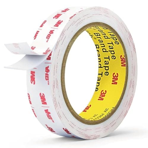 3M Double Sided Tape,1in X 9.85ft Heavy Duty Removable Mounting Tape | White Sticky Foam Tape for Wall, Picture Hanging Strips, Poster Hanger, Waterproof Adhesive Strips for LED Light - Image 1