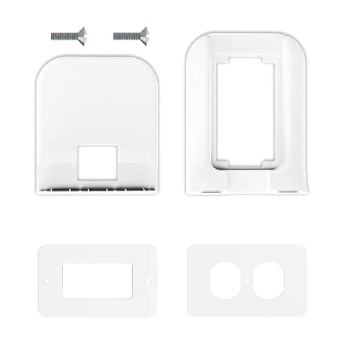 WALI Outlet Shelf Wall Holder, Bathroom Shelf up to 10lbs Standard Vertical Duplex Wall Organizer for Smart Home Decor Space Saving Power Tools, Toothbrush (OLS001-W), 1 Pack, White thumbnail 9