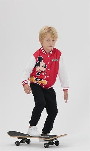 Disney Minnie Mickey Stitch Princess Frozen Elsa Marvel Jacket Lightweight Coat Button up Color Block Sweatshirt 2-14 Years thumbnail 7