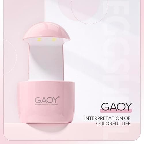 GAOY Mini UV Light for Gel Nails, Small LED Nail Lamp, Fast Curing, Pink | Portable Travel Manicure, Perfect for Nail Tips & Quick Repairs, DIY Nail Art, USB-C Powered thumbnail 6