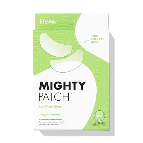 HERO COSMETICS Mighty Patch™ for Tired Eyes Patches - Soothing Hydrogel Patches - Awakens and Visibly De-puffs Undereyes with Multiple Applications (6 Count) - Image 1