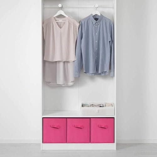ShellKingdom Storage Bins, Foldable Fabric Storage Cubes And Cloth Organizer Drawer For Closet And Toys, 2 Pack (Fuchsia) | Storage Organizer For Closet And Toys, 10.5x10.5x11 INCH, 2 Pack (Fuchsia) thumbnail 4