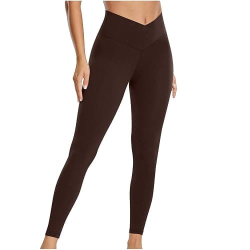 Womens Yoga Pants Crossover High Waisted Tummy Control Leggings Athletic Gym Workout Running Yoga Leggings for Women thumbnail 5