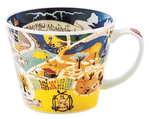 Moomin Valley Map Design Soup Mug Cup Yamaka Japan thumbnail 3