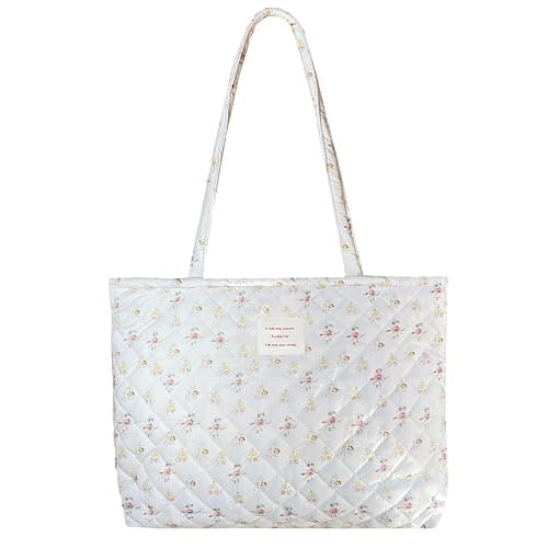 Sunwel Fashion Top Zipper Floral Quilted Bag Small Tote Bag for Women - Image 1