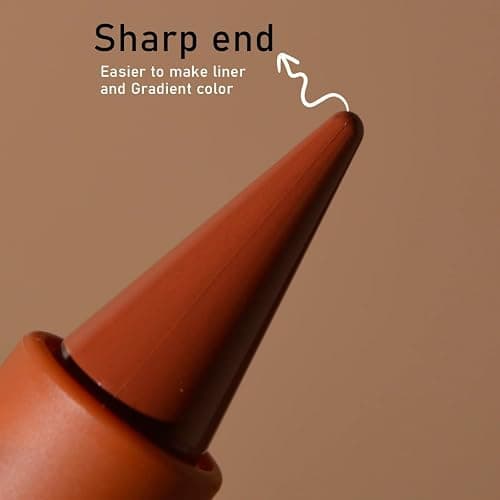3Pcs 2-in-1 Gradient Lip Liner and Lipstick Lip Combo Set - Coffee Bean & Mulberry & Dark Colors Achieve Flawless Contour and Gradual Ombre Effect Crayon Form Cone Tip, Dark Brown Black Lip Liner Set thumbnail 7