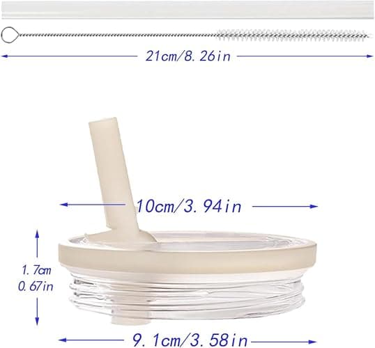 Aooiiysd 2 Pack Stanley Lid Replacement 40 oz, for Stanley Quencher H2.0 Cup Accessories, Spill-Proof Design, High-End Heat-Resistant Material (Milk White) thumbnail 2