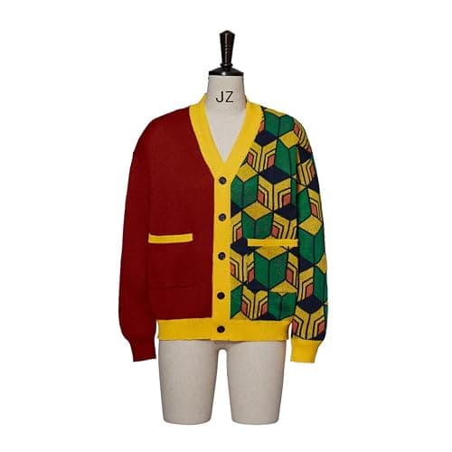 iSHOWcos Anime Cardigan Giyuu Sweater Knitted Jacket Coat thumbnail 3
