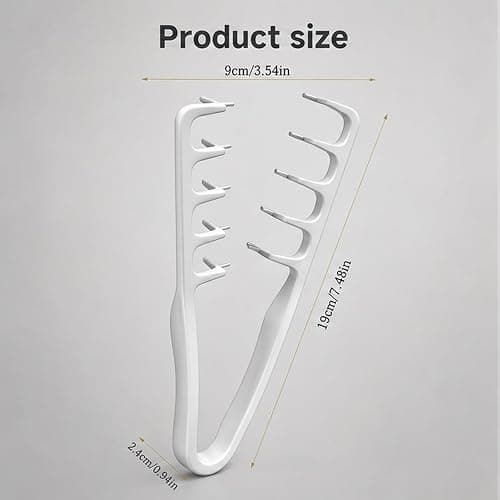 Texture Comb for Men & Women, Root-Lifting Hair Shaping Tool with Wide Spacing Teeth, Lightweight ABS Grip for Fringe Control and Natural Layer Definition (Gray) thumbnail 6