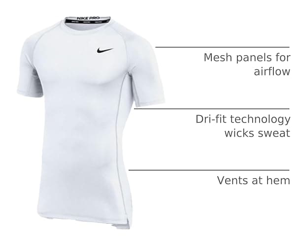 Nike Mens Pro Fitted Short Sleeve Training Tee thumbnail 3