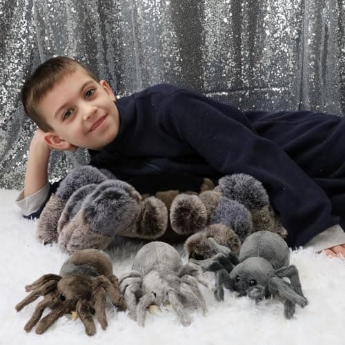 MorisMos 4Pcs Large Spider Plush, 16inch Mommy Spider Stuffed Animals with 3 Babies, Realistic Plush Toys, Soft Cuddly for Kids Boys Girls thumbnail 2