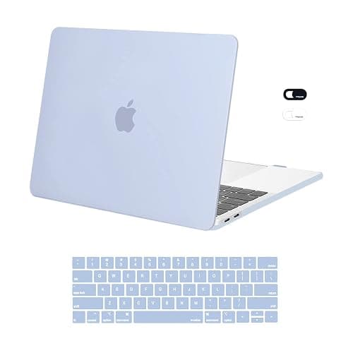 MOSISO Compatible with MacBook Pro 13 inch Case M2 2025, 2024, 2023-2016 A2338 M1 A2251 A2289 A2159 A1989 A1708 A1706, Plastic Hard Case&Keyboard Skin&Webcam Cover for MacBook Pro 13.3, Pastel Blue - Image 1