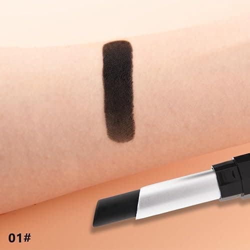 HHLTOH Black Cream Matte Lipstick Stick for Women - Smooth Crayon Lips & Face Paint Stick, Natural Pigmented Black Lip Color for Halloween Birthday Party Makeup, Lápiz labial mate en crema negra, 01 thumbnail 6