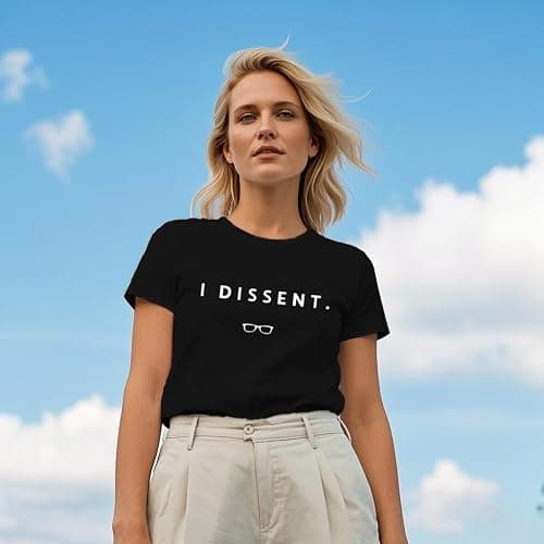 VQD RBG Tshirts for Women Human Rights Equality Shirts I Dissent Tee Tops thumbnail 3