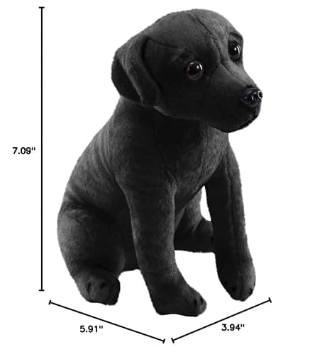 Wild Republic Rescue Dog, Black Labrador, Stuffed Animal, with Sound, 5.5 inches, Gift for Kids, Plush Toy, Fill is Spun Recycled Water Bottles thumbnail 2