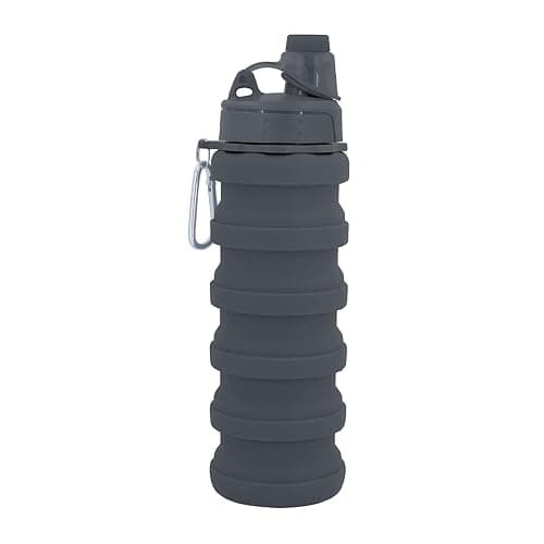 YCTMALL Collapsible Water Bottles Travel water bottle Sports Portable Sport Water Bottle Reusable Water Bottles comes with mountaineering Buckle 500ml silicone Water-proof camping water bottle - Image 1