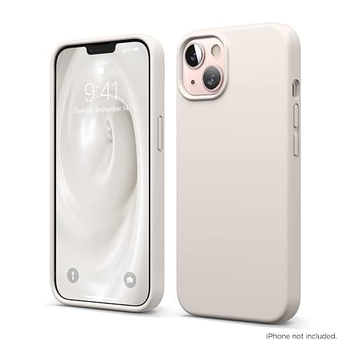 elago Compatible with iPhone 13 Case, Liquid Silicone Case, Full Body Screen Camera Protective Cover, Shockproof, Slim Phone Case, Anti-Scratch Soft Microfiber Lining, 6.1 inch (Stone) thumbnail 8