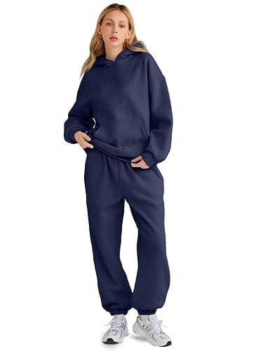 AUTOMET Womens 2 Piece Outfits Lounge Hoodie Sweatsuit Sets Plus Size Fall Fashion Clothes Airport Travel Pants Tracksuits thumbnail 2