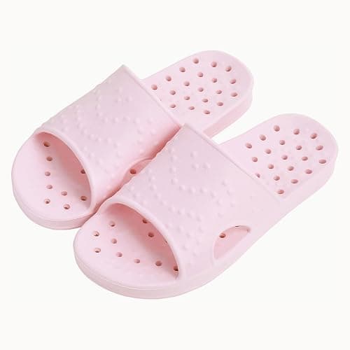 shevalues Shower Shoes for Women with Arch Support Quick Drying Pool Slides Lightweight Beach Sandals with Drain Holes - 8-9 Women/6.5-7.5 Men - Pink thumbnail 7