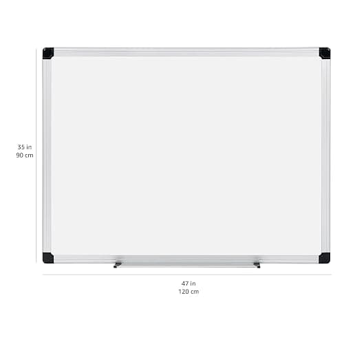Amazon Basics Magnetic Whiteboard/Dry Erase Board, 36 x 48-inch, Aluminum Frame, Silver/White - Silver/White - 36 x 48-inch thumbnail 6