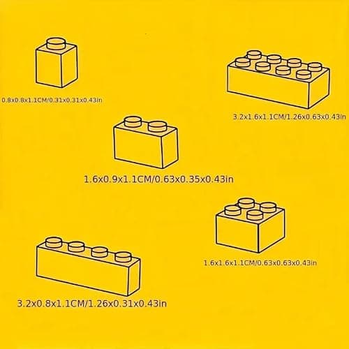 300Pcs Building Brick Bulk, Tan Bulk Bricks with 5 Sizes, Compatible with Lego and Parts and Pieces, Creative Halloween Christmas Building Block Toys for Boys Girls Ages 6 7 8 9 10 Years Old thumbnail 4