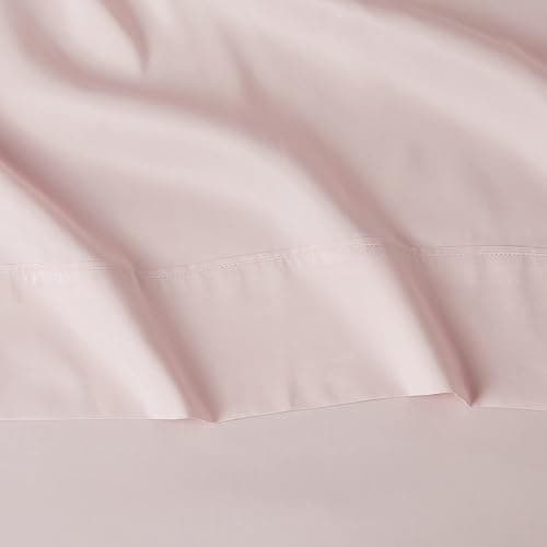Amazon Basics Lightweight Super Soft Easy Care Microfiber 4-Piece Bed Sheet Set with 14-Inch Deep Pockets, Queen, Blush Pink, Solid - Blush Pink - Queen thumbnail 4