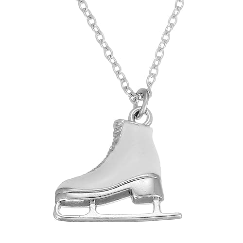 Kivosliviz Skater Necklace Women Teen Ice Skate Themed Figure Skating Necklace - Image 1