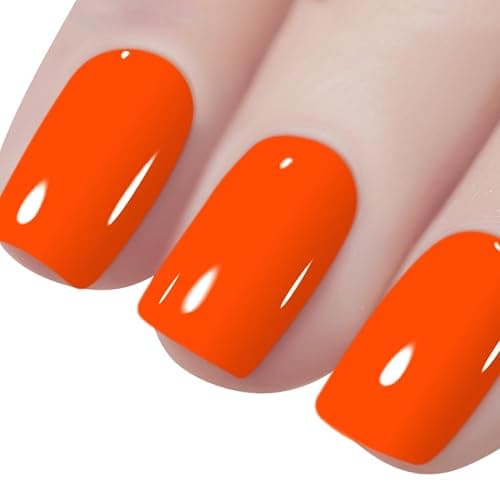 Vishine Fluoreszierender Gel-Nagellack, Orange, 8 ml, UV-/LED-Gel, Nagelkunst, DIY-Maniküre für Mädchen und Frauen, #061 thumbnail 2