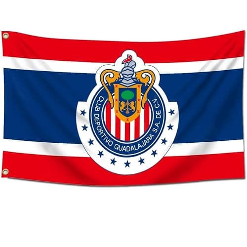 YukaBa 3Ply Double Sided Chivas Fans Flag Banner - Guadalajara 3x5 ft Mexico Soccer/Futbol Flag - Image 1